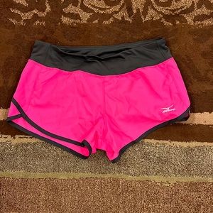Hot pink Womens Mizuno running shorts